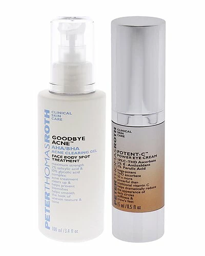 Peter Thomas Roth AHA-BHA Acne Clearing Gel & Potent-C Power Eye Cream Kit Women 3 Peter Thomas Roth AHA-BHA Acne Clearing Gel & Potent-C Power Eye Cream Kit Women